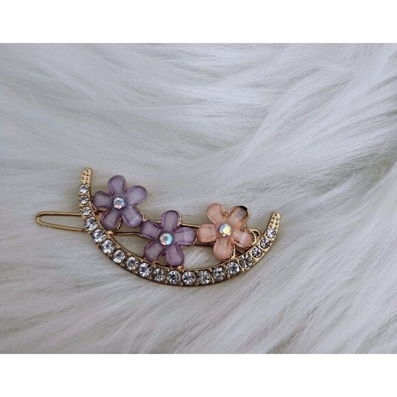 12 Pcs - Rhinestone Flower hair clip Bobby pin hair clip Bling Crystal Love Pins - Picture 6 of 10